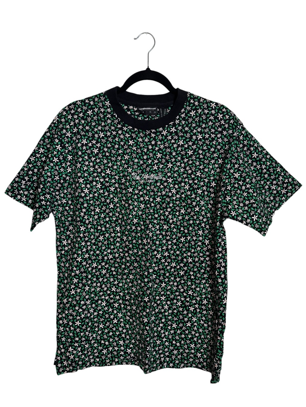 NWT The Hundreds Ditsy Floral Short Sleeve T-Shirt Black Green Large